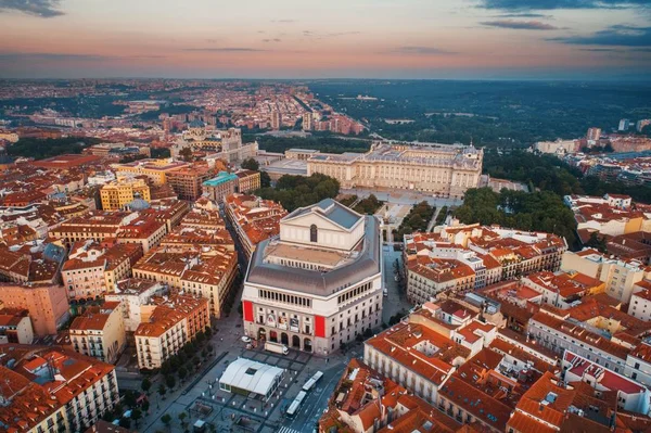 Madrid Operası havadan görünümü — Stok fotoğraf