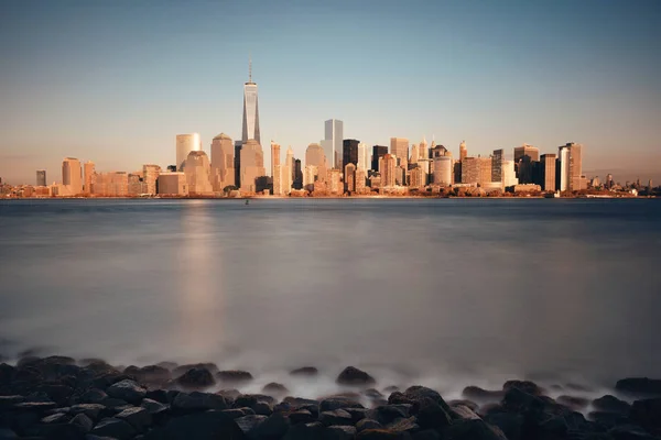 New York City Sonnenuntergang Skyline — Stockfoto