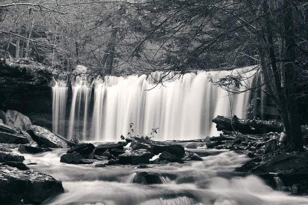 Cachoeiras em preto e branco — Fotografia de Stock