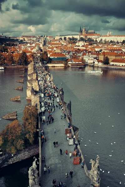 Prague skyline et pont — Photo