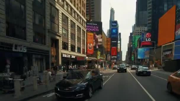 ニューヨーク市7番街運転ハイパーラプス — ストック動画
