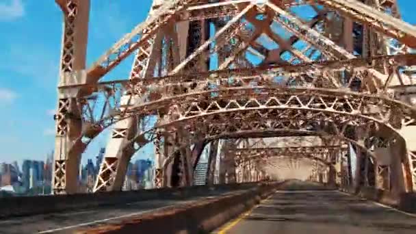 Nova Iorque Queensboro Bridge — Vídeo de Stock