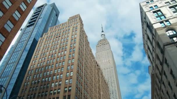 Empire State Building Rua Centro Manhattan Nova Iorque — Vídeo de Stock
