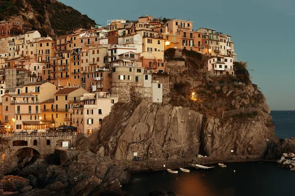 Manarola in Cinque Terre night — Stock Photo, Image