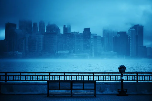 New York City Innenstadt Nebel — Stockfoto