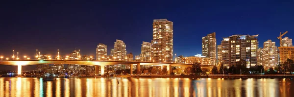 Noc miasto Vancouver — Zdjęcie stockowe