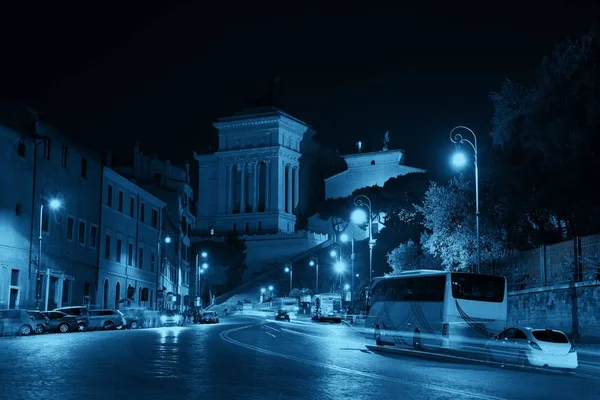 Rom Street View på natten — Stockfoto