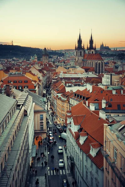 Church of Our Lady before Týn sunset — Stock Photo, Image