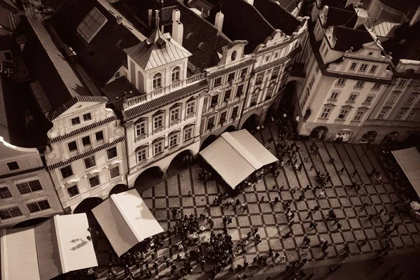 Prague skyline rooftop view — Stock Photo, Image