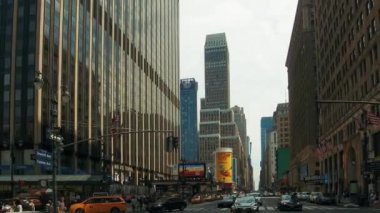 New York City 7th avenue sürüş görünümü