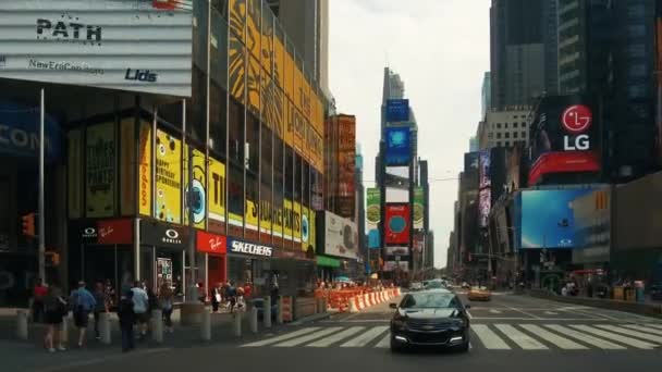 New York City 7th avenue sürüş görünümü — Stok video