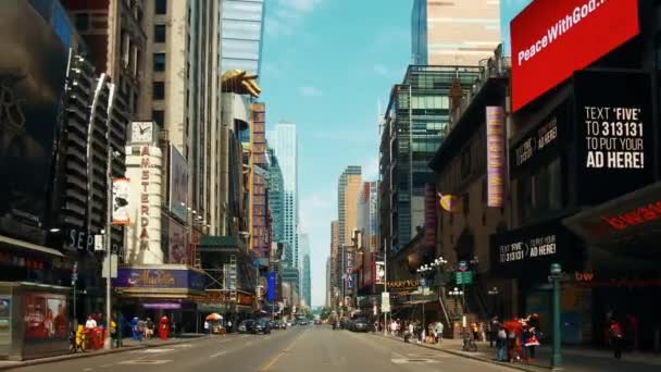 New Yorské město 42 ulice a 7. Avenue — Stock video