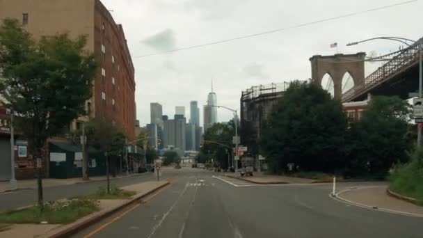Brooklyn vista a la calle frente al mar — Vídeos de Stock