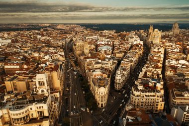 Gran Via'nın havadan görünümü