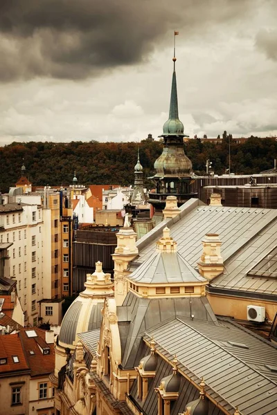 Prague skyline rooftop view — Stock Photo, Image