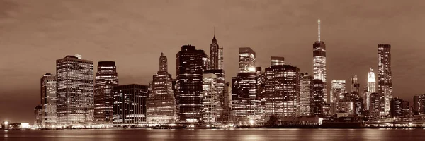 Manhattan di notte — Foto Stock