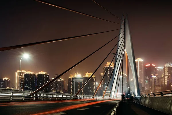 Chongqing brug nacht — Stockfoto