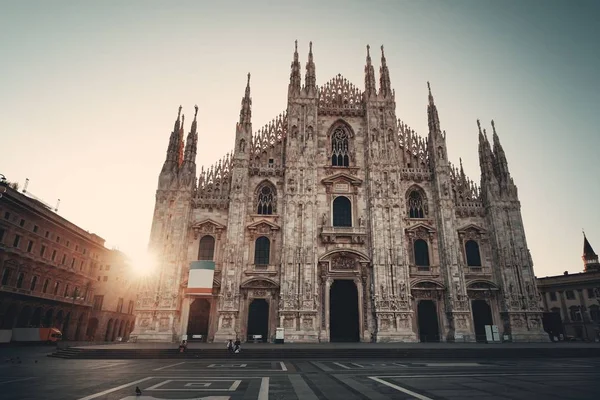 Milano Cathedral Square sunrise — Stockfoto