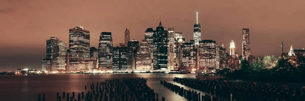 Manhattan di notte — Foto Stock