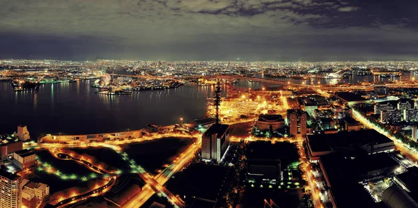 Osaka vista de la azotea noche —  Fotos de Stock