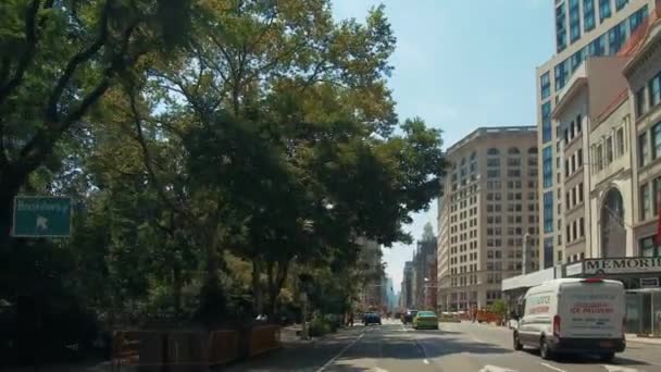 New York City Flatiron binası — Stok video