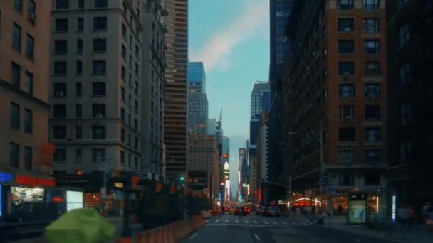 New York City hetedik Avenue Times Square- — Stock videók