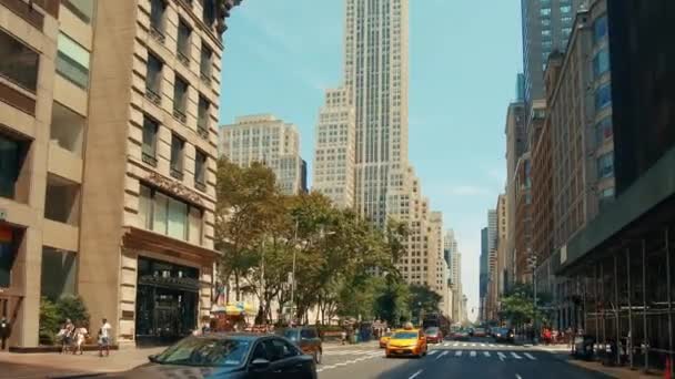 New York City 5th Ave Straßenansicht — Stockvideo