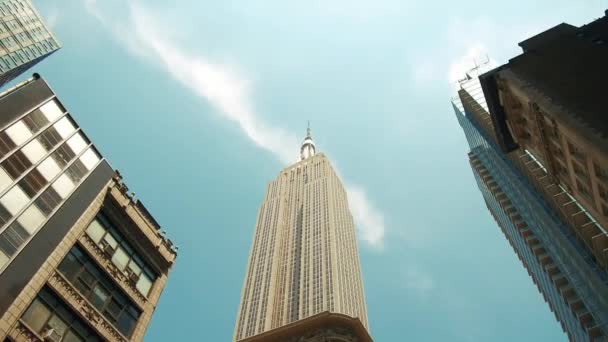 Нью-Йорк місто хмарочоса Емпайр Стейт Білдінг — стокове відео