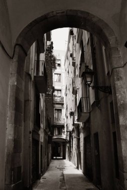 Barselona Gothic Mahallesi'nin eski binalar