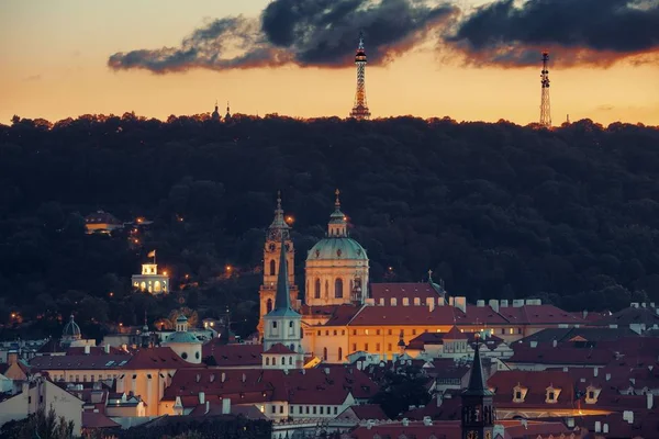 Praha Panorama střešní pohled dome — Stock fotografie