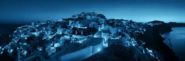 Santorini manzarası gece — Stok fotoğraf