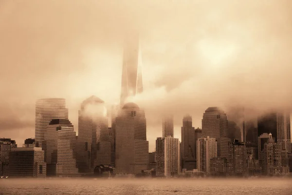 New York City Innenstadt Nebel — Stockfoto