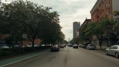 New York'ta Manhattan şehir sokak görünümü