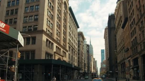 New Yorkse stad 7th Avenue Driving View — Stockvideo