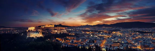 Athene skyline van berg — Stockfoto