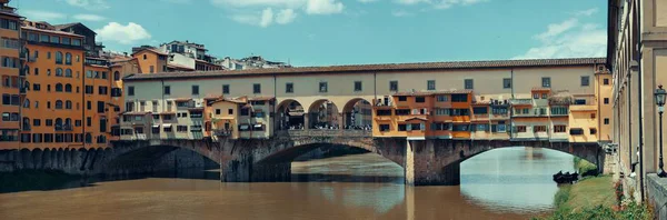 Firenze Ponte Vecchio panorámája — Stock Fotó