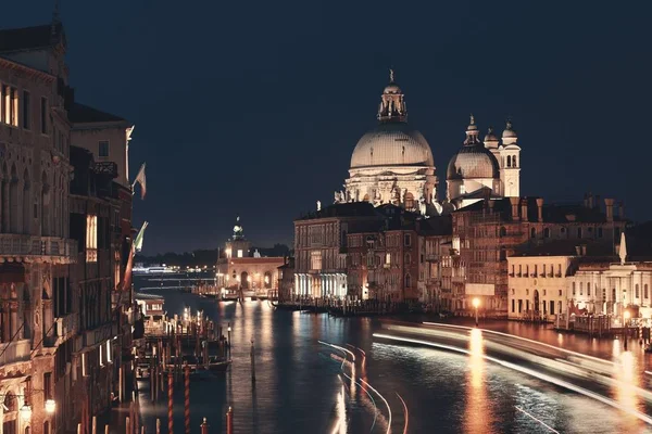 Gran Canal de Venecia visto por la noche — Foto de Stock