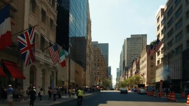 New York City 5th Ave Straßenansicht — Stockvideo