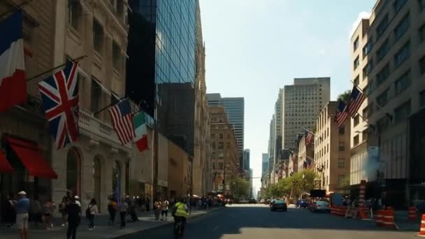 Nueva York 5th Ave vista de la calle — Vídeo de stock