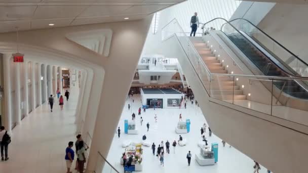 Nova Iorque Cidade Eua Julho 2019 World Trade Center Oculus — Vídeo de Stock