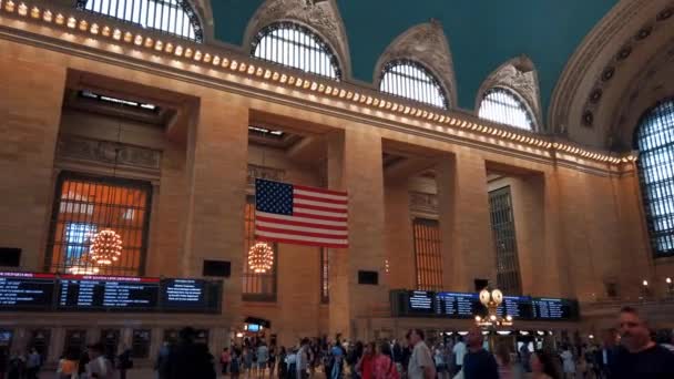 Nova Iorque Cidade Eua Julho 2019 Grand Central Station Interior — Vídeo de Stock
