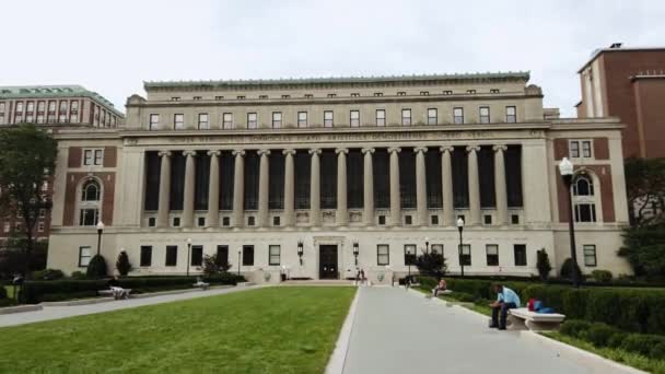 New York City Září 2019 Pohled Knihovnu Columbia University Butler — Stock video