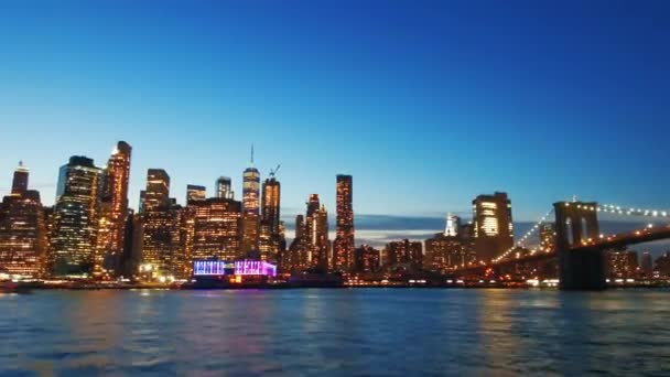 Time Lapse Del Centro Con Grattacieli Skyline New York — Video Stock