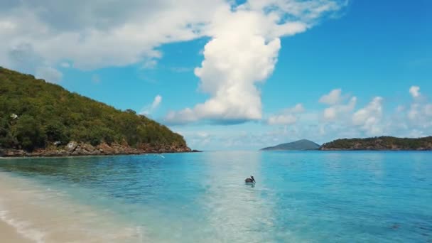 Schöner Blick Auf Thomas Strand Jungfräulichen Inseln Reisekonzept — Stockvideo