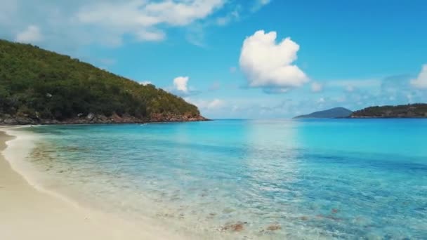 Hermosa Vista Playa Santo Tomás Islas Vírgenes Concepto Viaje — Vídeos de Stock