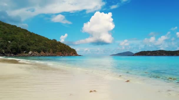 Krásný Výhled Pláž Svatého Tomáše Panenských Ostrovech Koncept Cestování — Stock video