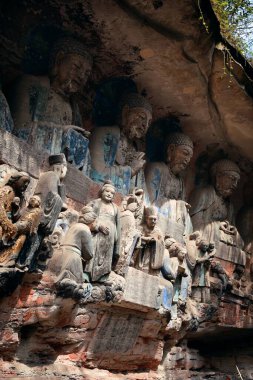 Dazu Kaya Oymaları Çin 'in Chongqing banliyösündeki Dünya Mirası Alanı