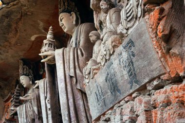 Dazu Kaya Oymaları Çin 'in Chongqing banliyösündeki Dünya Mirası Alanı