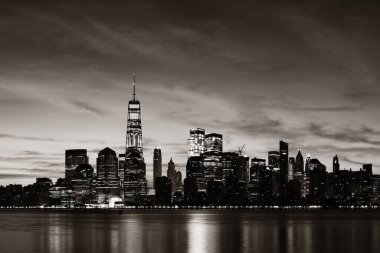 Tarihi mimariyle New York şehrinin ufuk çizgisi şehir manzarası 