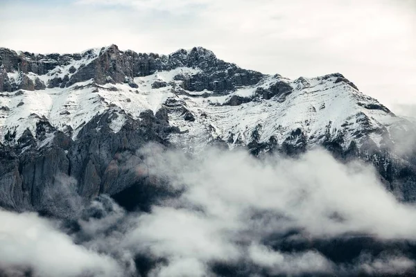 Χιόνι Mountain Closeup Άποψη Στο Banff National Park Στον Καναδά — Φωτογραφία Αρχείου